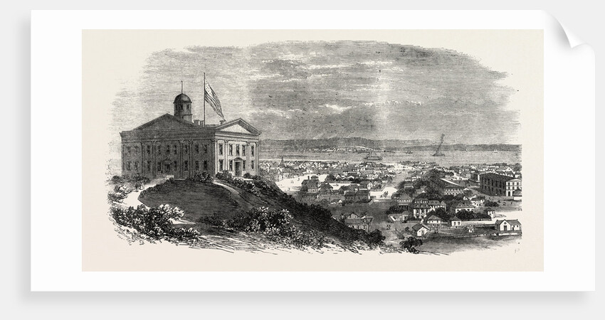 The Union Pacific Railroad of America: Omaha, Nebraska, Eastern Terminus of the Railway, Viewed from the Capitol, United States of America, 1869 by Anonymous