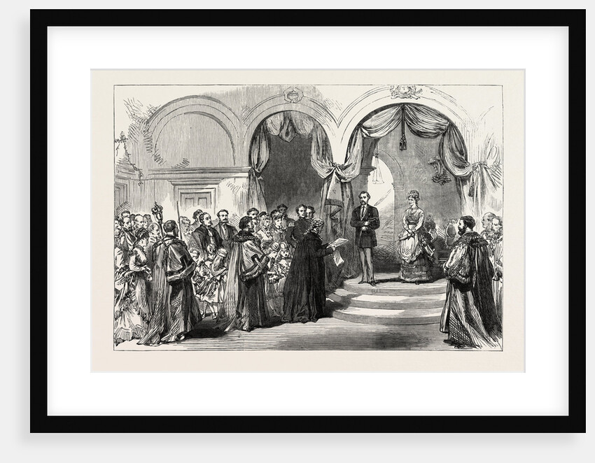 Reception of the Prince and Princess of Wales at the Railway Station, Hull: The Town Clerk Reading the Address, 1869 by Anonymous