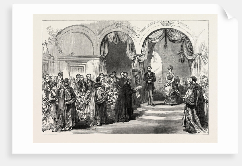 Reception of the Prince and Princess of Wales at the Railway Station, Hull: The Town Clerk Reading the Address, 1869 by Anonymous