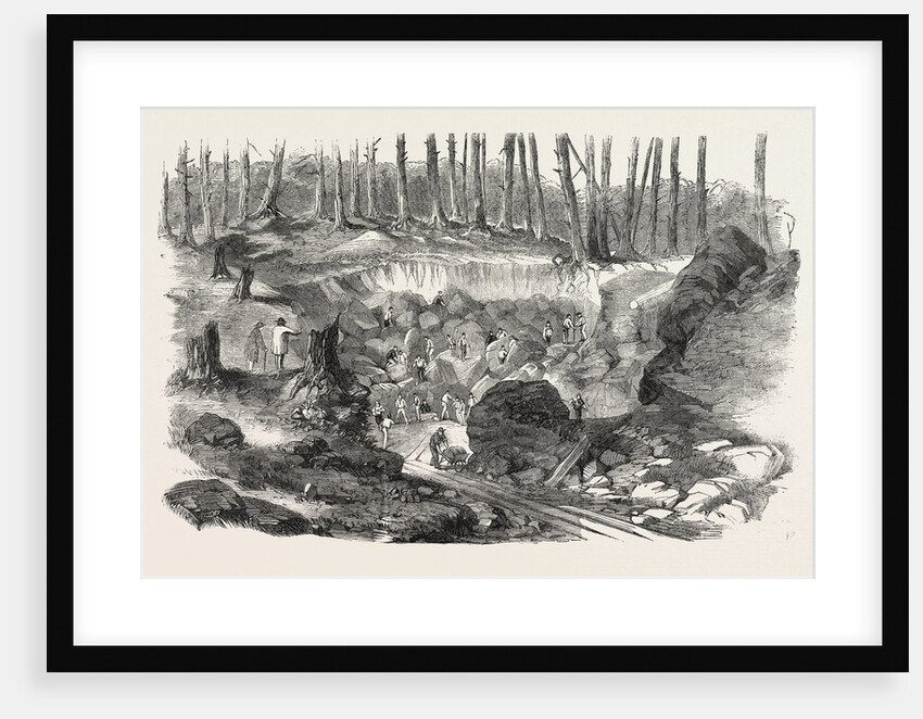 Copper Mine or Quarry, Near Montreal, Canada, 1860 by Anonymous
