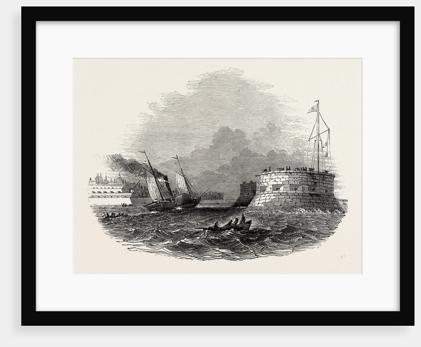 Cronstadt, Arrival of the First Ship after the Breaking Up of the Neva Ice, 1847 by Anonymous