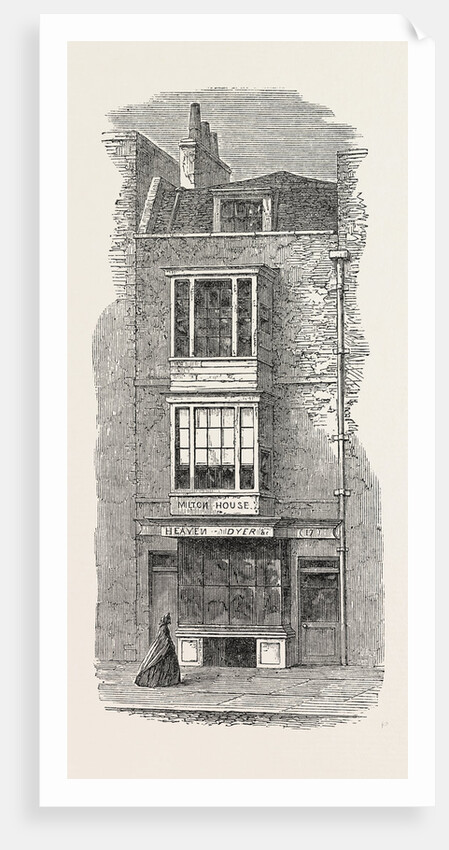 Milton's House in Barbican, UK, 1864 by Anonymous