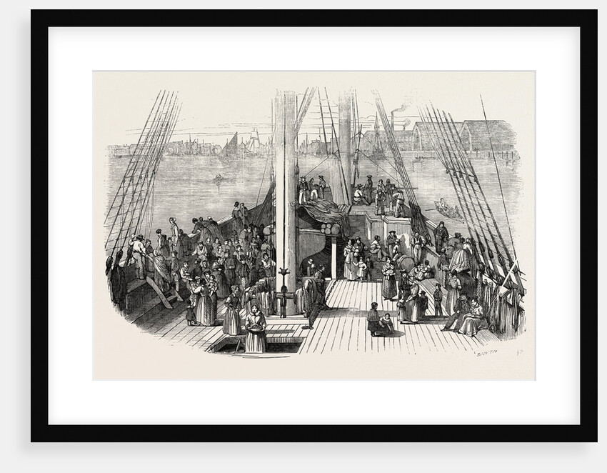 Deck of the Artemisia. Emigrants on Board. 1848 by Anonymous