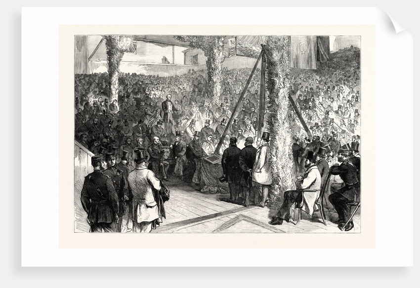 Laying the Foundation Stone of the Wedgwood Memorial Institute at Burslem: The Right Hon. W.E. Gladstone Delivering the Address, 1863 by Anonymous