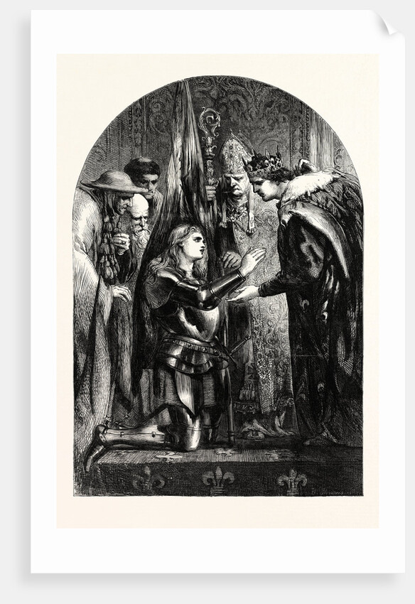 Joan of Arc at the Coronation of Charles VII. At Rheims. From a Drawing by John Gilbert by Anonymous