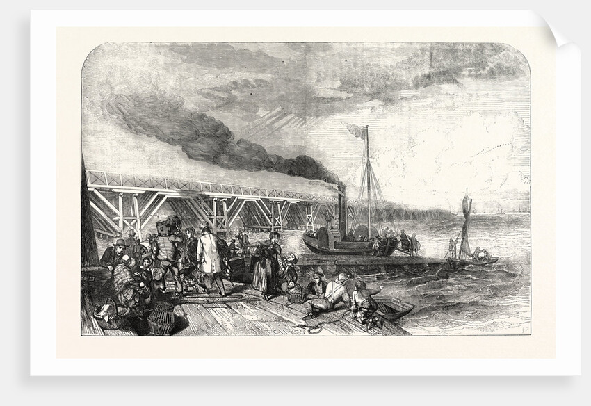 The New Holland Ferry on the Humber, Belonging Tothe Manchester, Sheffield, and Lincolnshire Railway, UK, 1848 by Anonymous