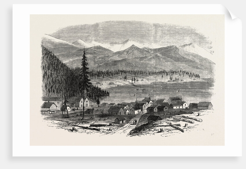 Sketches from British Columbia: The Town of Douglas, and Douglas Lake, 1864 by Anonymous