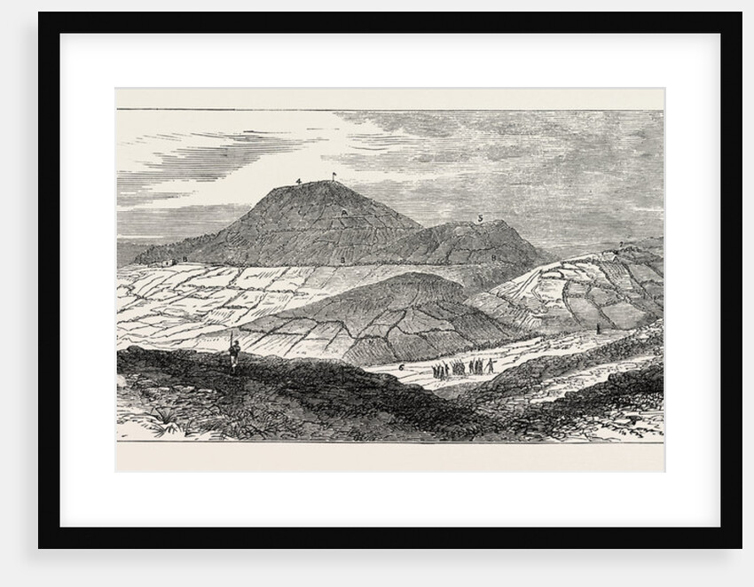 The Civil War in Spain: Monte Montano, the Right of the Carlist Positions: from the Hill above San Lorenzo, 1874 by Anonymous