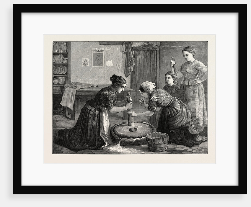 Women Grinding Corn in Ireland, 1874 by Anonymous