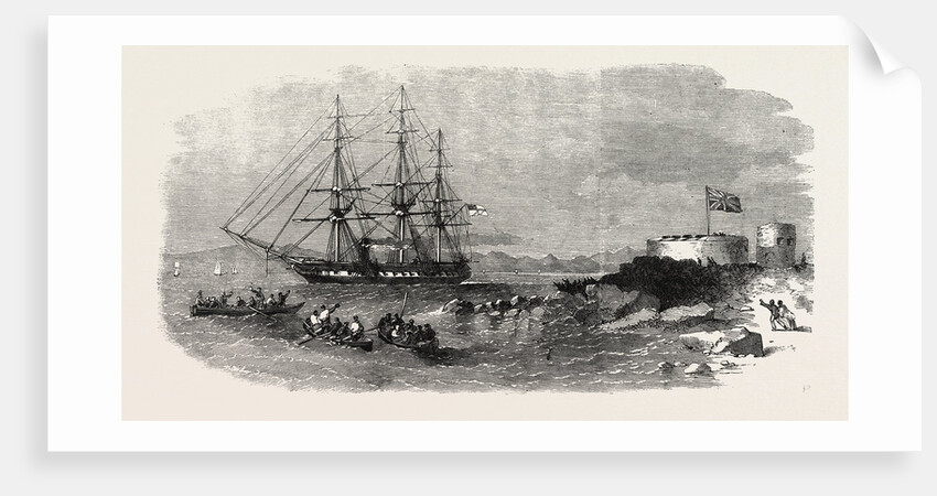 H.M.S. Euryalus, with Prince Alfred on Board, Entering Simon's Bay. 1860 by Anonymous