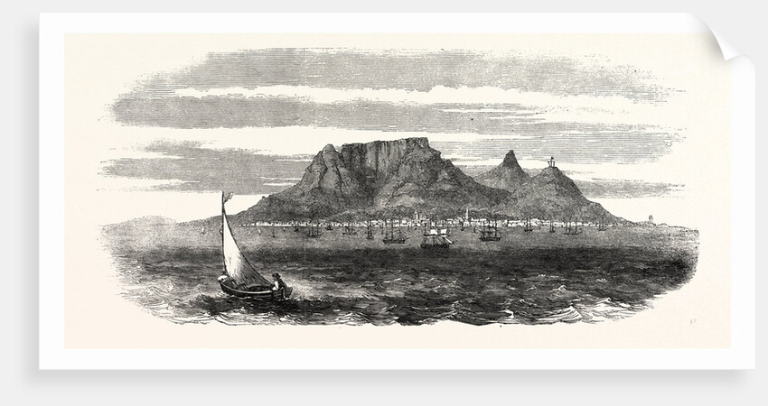 Table Bay and Table Mountain, Cape of Good Hope, 1860 by Anonymous