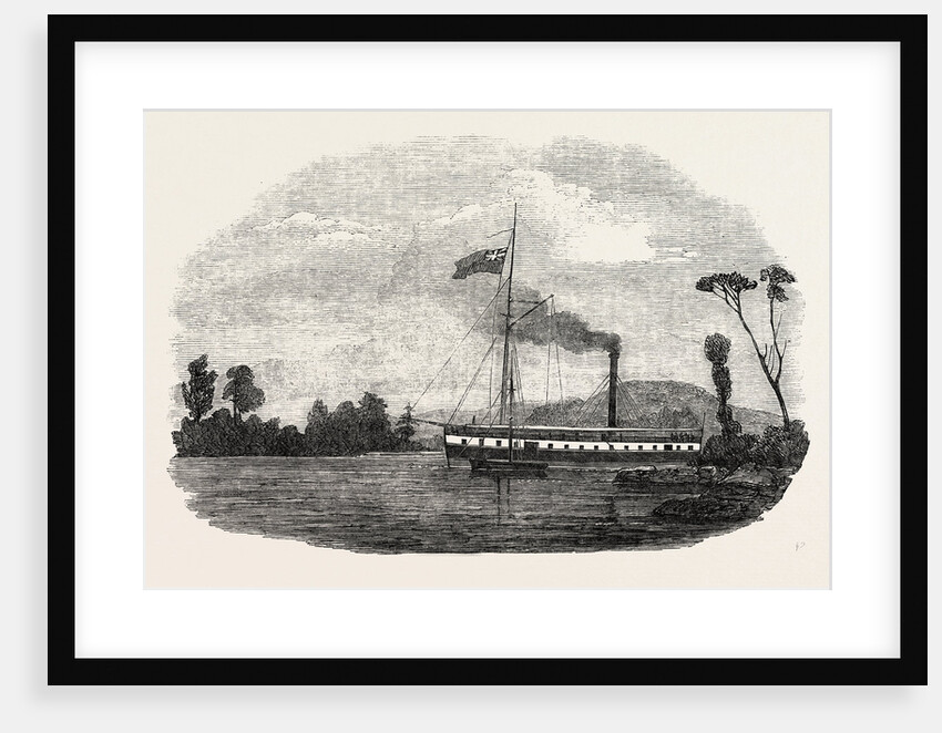The Earl Cathcart Steamer Aground Among the Islands of the River St. Lawrence. 1850 by Anonymous