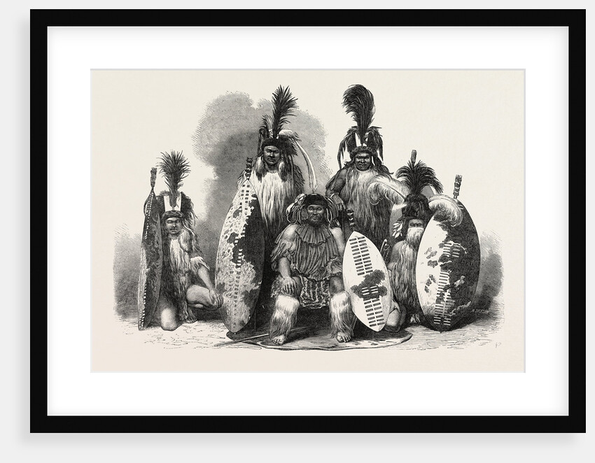 Zulu Kaffirs of Natal, South Africa, 1865 by Anonymous