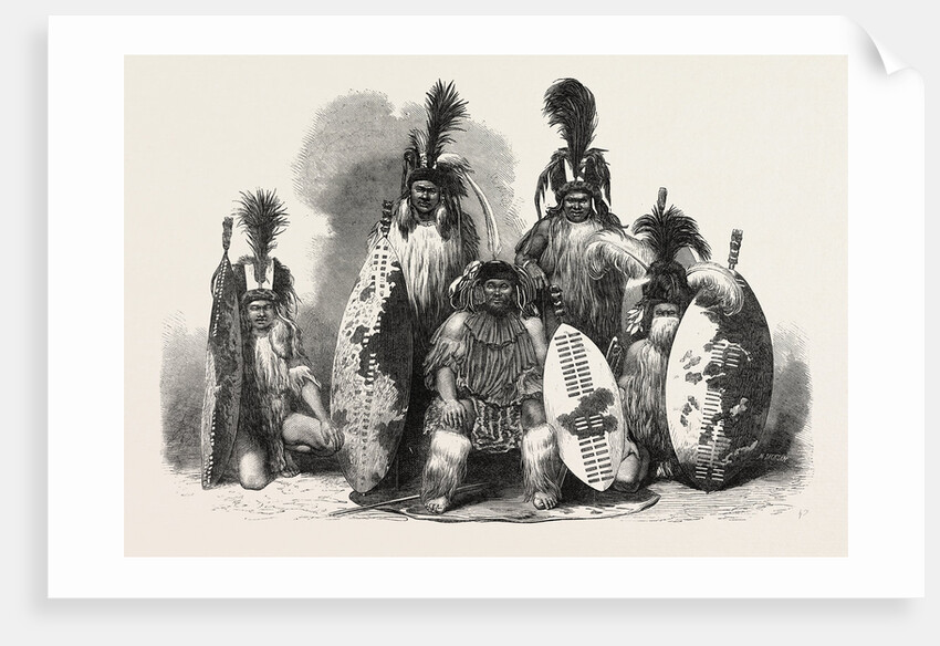 Zulu Kaffirs of Natal, South Africa, 1865 by Anonymous