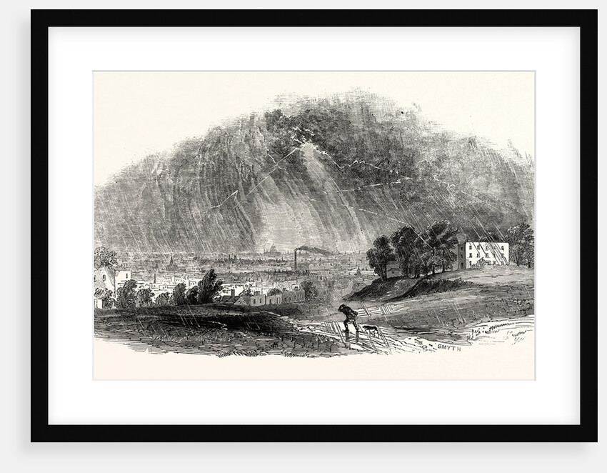 London, from Blackheath, During the Storm, August, 1846, UK. by Anonymous