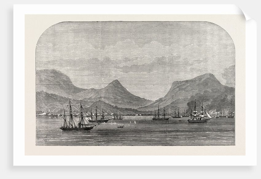 The Dutch War in Sumatra: Bombardment of Acheen by the Dutch Fleet, 1873 by Anonymous