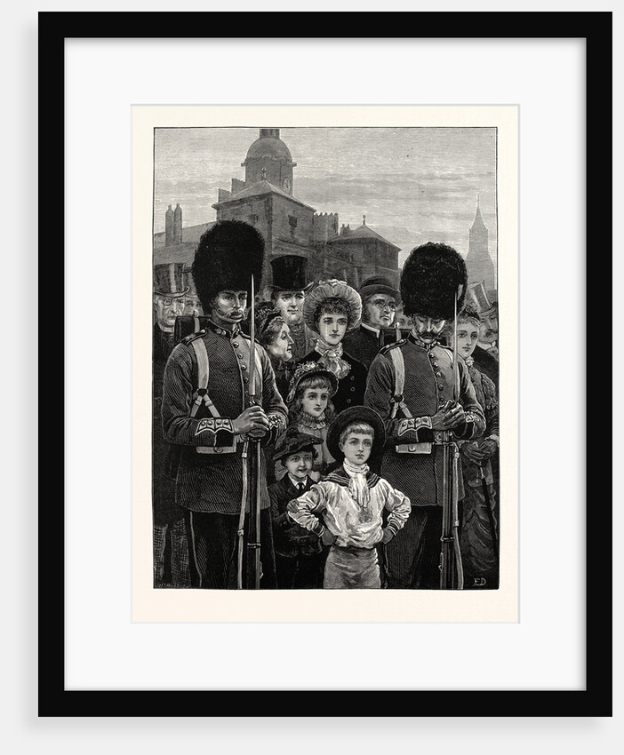 The Queen's Birthday: A Sketch on the Horse Guards Parade, UK, 1883 by Anonymous