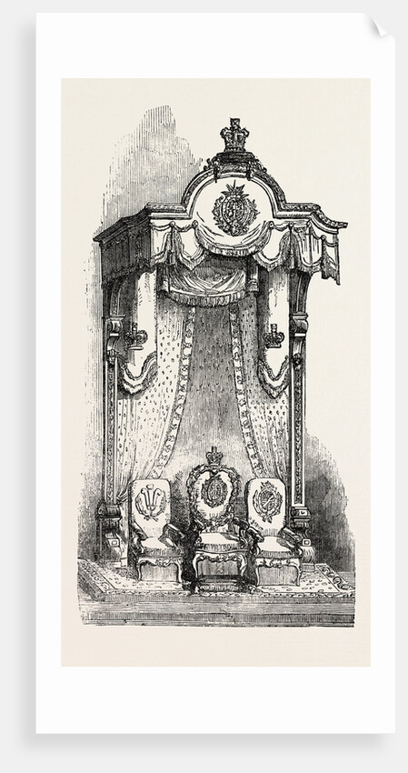 Royal Throne in the Exchange at Manchester, UK, 1851 by Anonymous