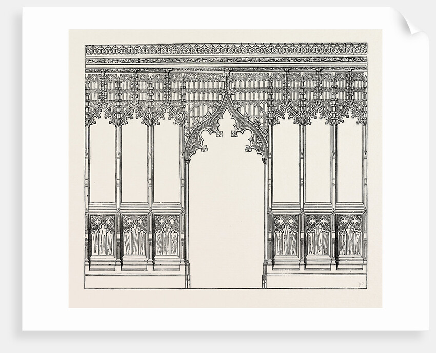 Gothic Screen. By Bingham, Ipswich. 1851 by Anonymous