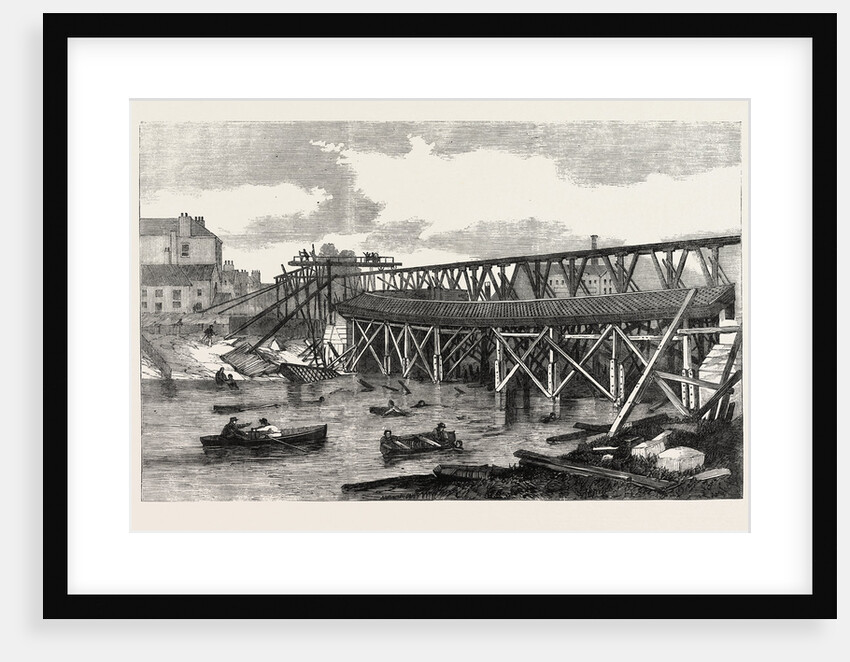 View of the Ruins of Lendal Bridge, York, Taken Immediately after Its Fall, UK, 1861 by Anonymous