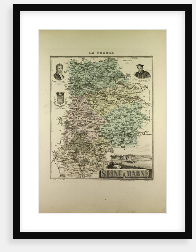 Map of Seine and Marne by Anonymous