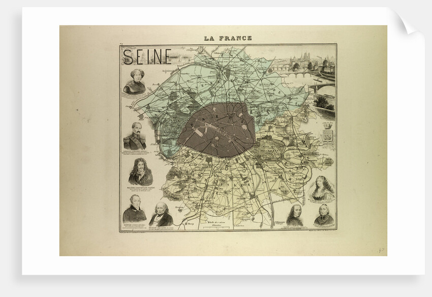 Map of Seine by Anonymous