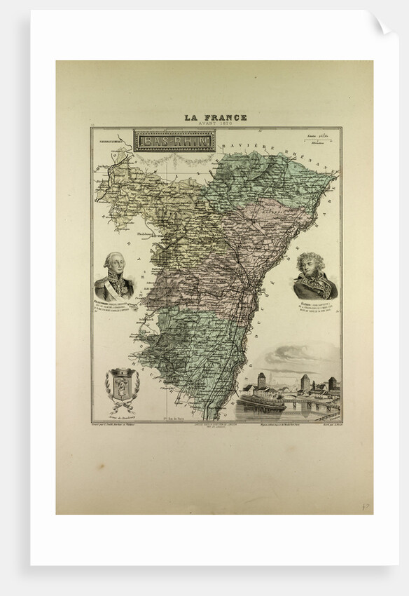 Map of Bas-Rhin by Anonymous