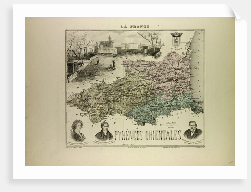Map of Pyrénées Orientales by Anonymous