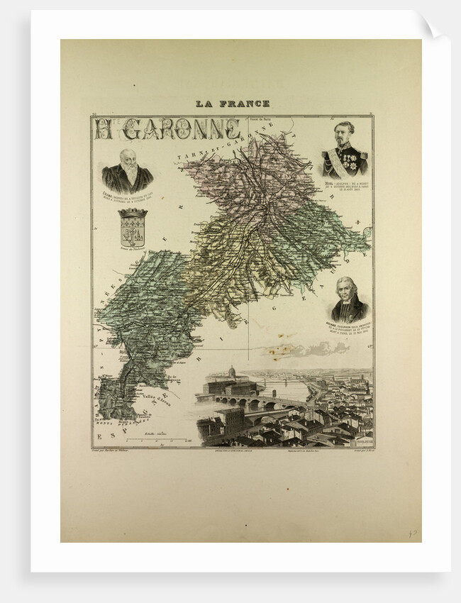 Map of Haute Garonne by Anonymous