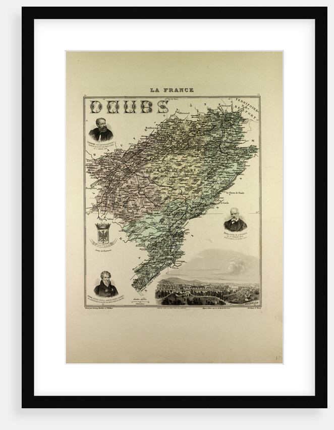 Map of Doubs by Anonymous