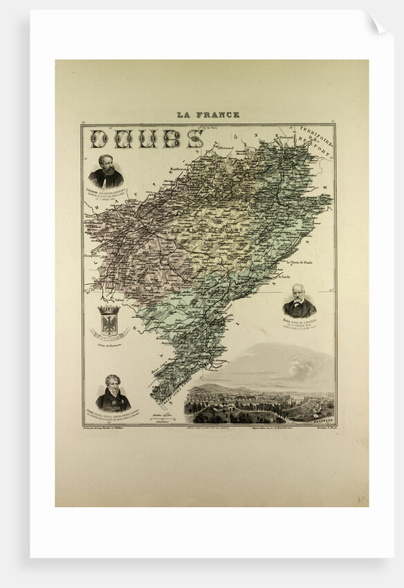Map of Doubs by Anonymous