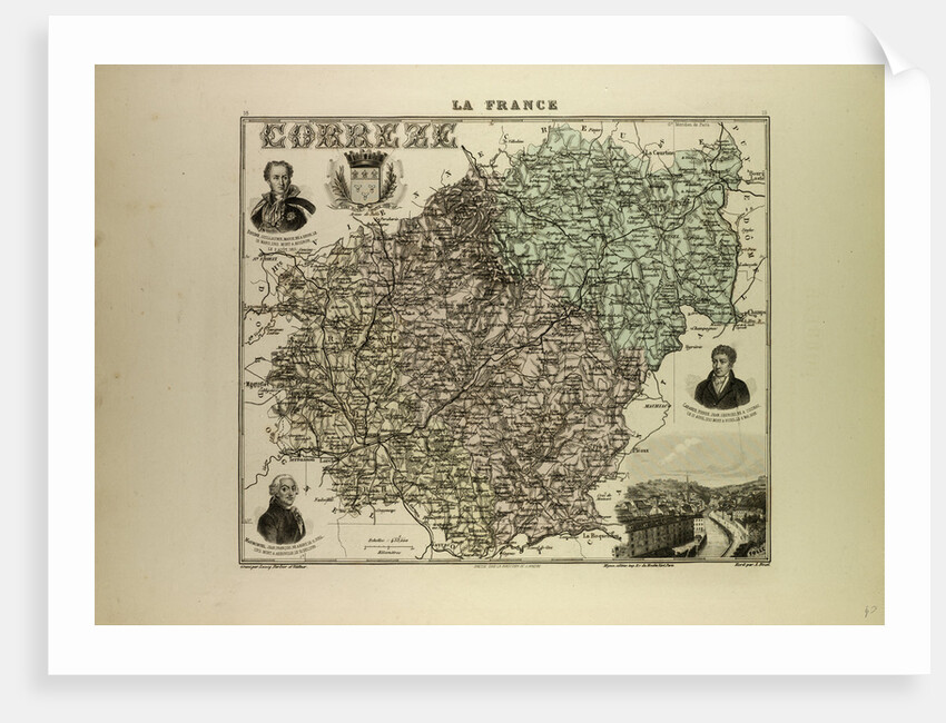 Map of Correze by Anonymous