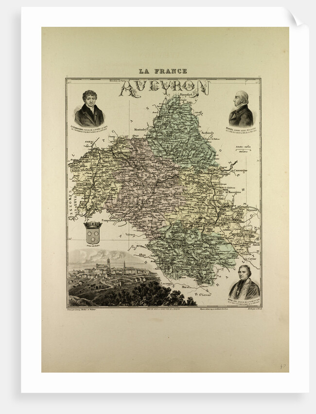 Map of Aveyron by Anonymous