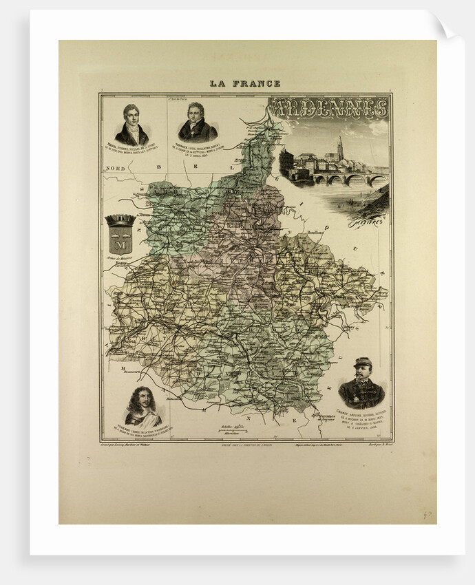 Map of Ardennes by Anonymous