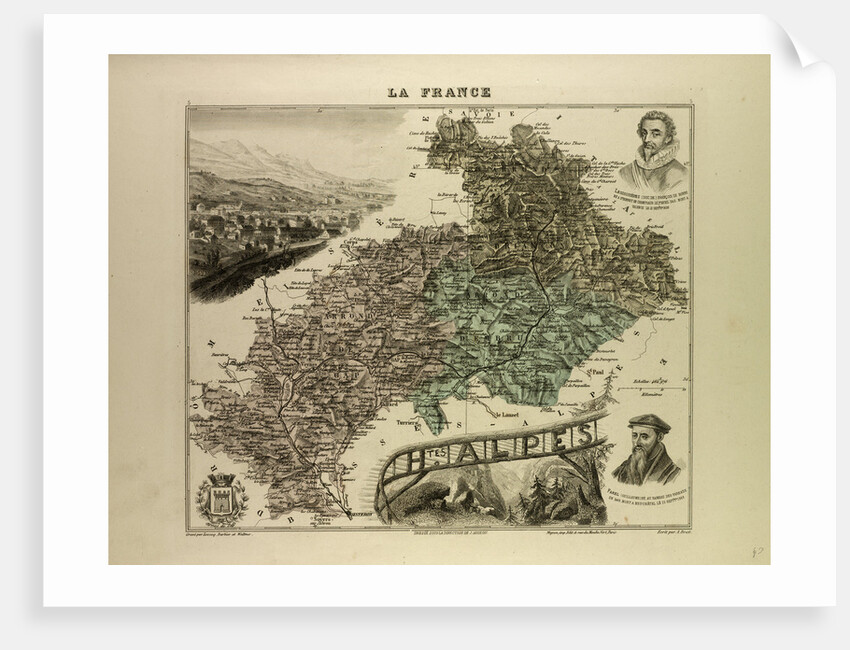 Map of Hautes Alpes by Anonymous