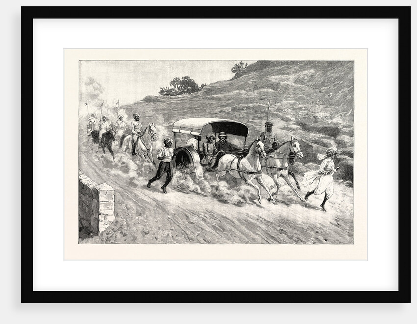 The Tour of the Czarevitch in India: His Imperial Highness Travelling in a Tonga at Hyderabad by Anonymous