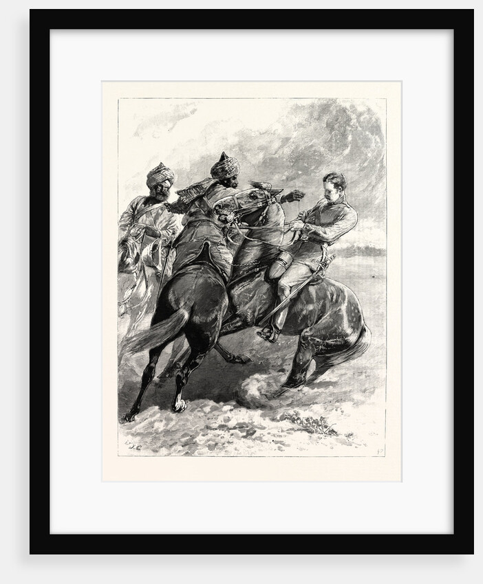 The Cavalry Manoeuvres at Attock India-Native Cavalry Stopping a Scout by Anonymous