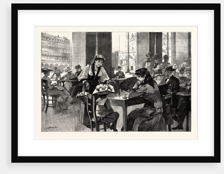 Afternoon in the Piazza San Marco Venice the Café Florian Italy by Anonymous