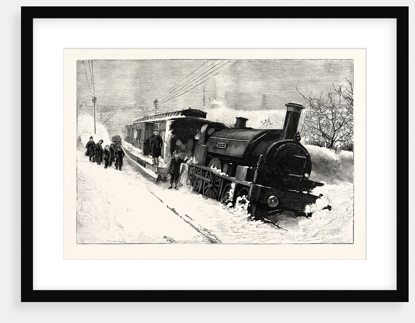 The Great Snowstorm: The Flying Dutchman Off the Line and in a Snow-Drift Near Camborne in Cornwall UK by Anonymous