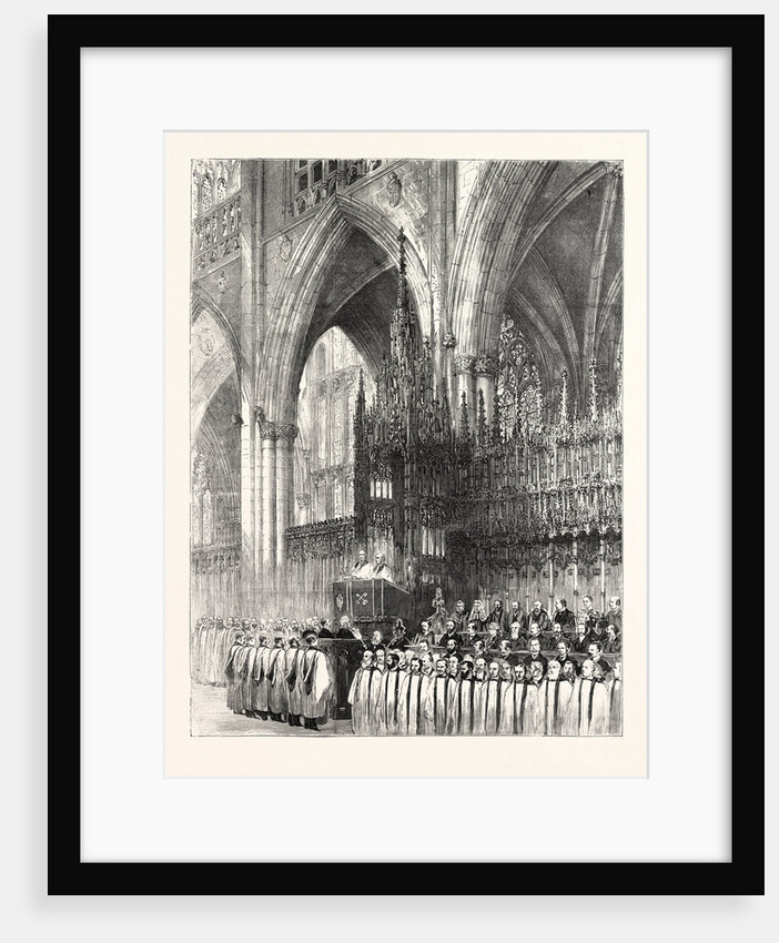 The Installation by the Dean and Chapter in York Minster: The Enthronisation of the New Archbishop of York UK by Anonymous