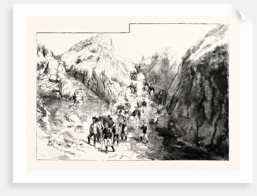 A Troop of Chasseurs Descend a Difficult Pass France by Anonymous