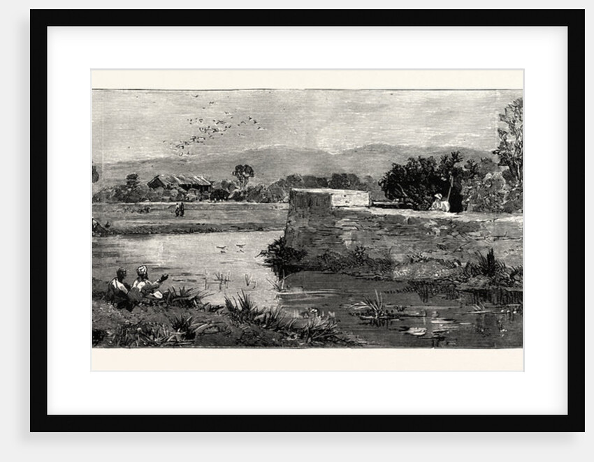 View of the British Residency Manipur Where Mr. Quinton and Col. Skene Were Captured Showing the Moat by Anonymous