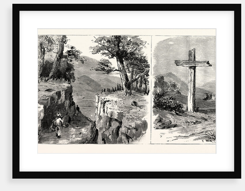 General Wolseley's Expedition against the Tsawbwa of Wuntho Upper Burma: Interior of Stockade at the Top of the Nankin Pass 2500 Feet above the Sea Captured by Major Smythe's Column the Tsawbwa's Preparations for Prisoners by Anonymous