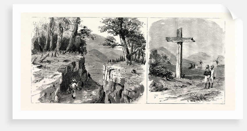 General Wolseley's Expedition against the Tsawbwa of Wuntho Upper Burma: Interior of Stockade at the Top of the Nankin Pass 2500 Feet above the Sea Captured by Major Smythe's Column the Tsawbwa's Preparations for Prisoners by Anonymous