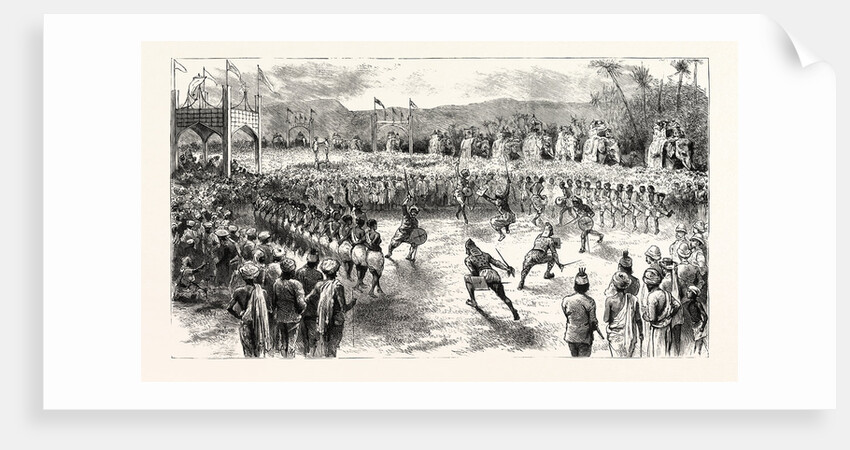 Village Dance of the Koles and War Dance Performed Simultaneously in the Evening by the Retainers of One of the Native Chieftains by Anonymous