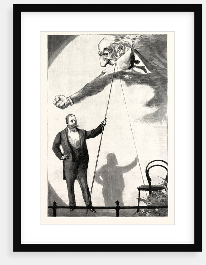 Mr. Harry Furniss Lecturing on the Humours of Parliament: The Lecturer and the G.O.M. Become a Little Mixed on the Screen by Anonymous