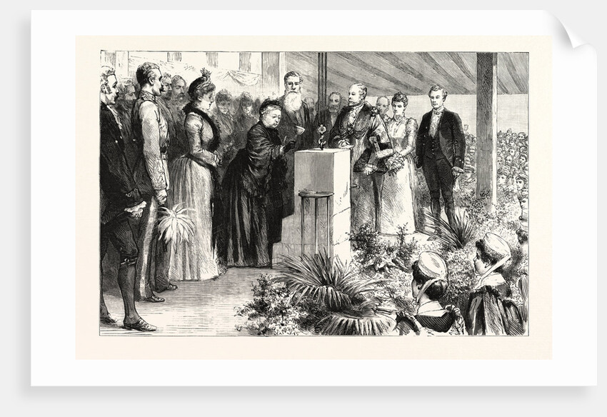 Her Majesty Laying the Foundation Stone of the Royal Derby Infirmary: I Declare This Stone Well and Truly Laid UK by Anonymous