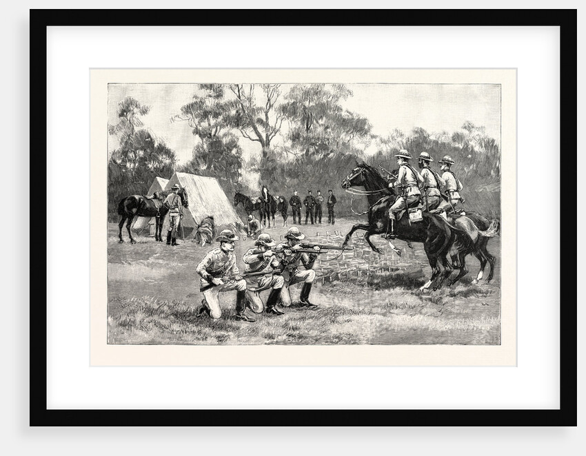 The Royal Military Tournament: The Victorian Rifles Practising at Windsor UK by Anonymous