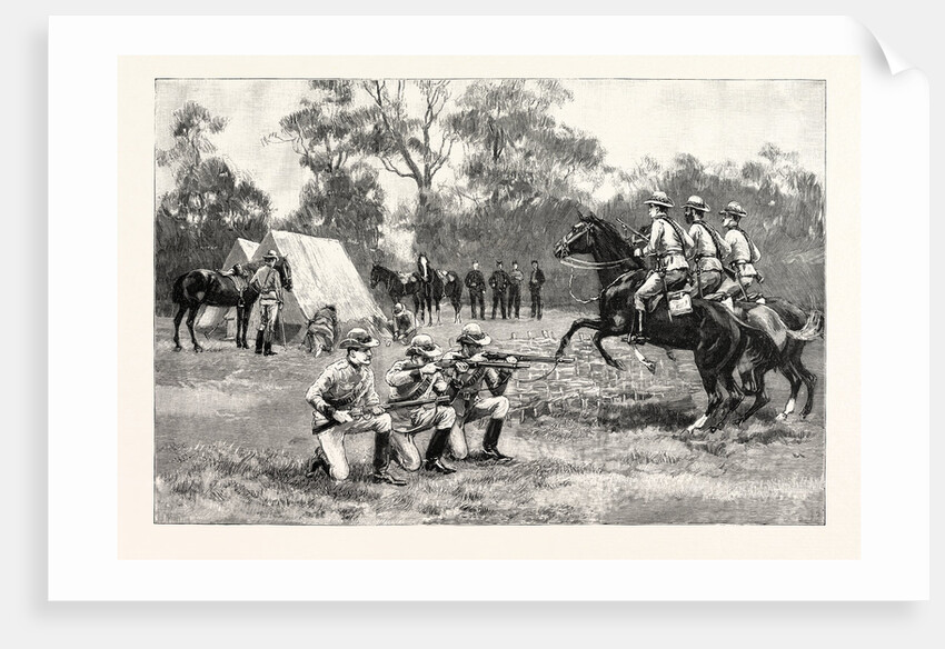 The Royal Military Tournament: The Victorian Rifles Practising at Windsor UK by Anonymous