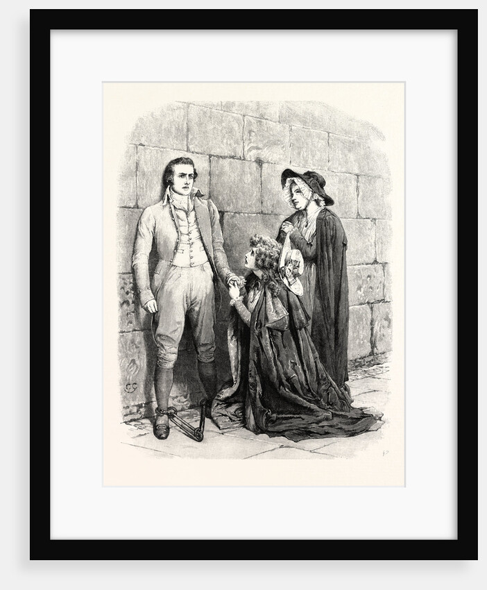 She Threw Herself Upon Her Knees and Caught His Hand. by Anonymous